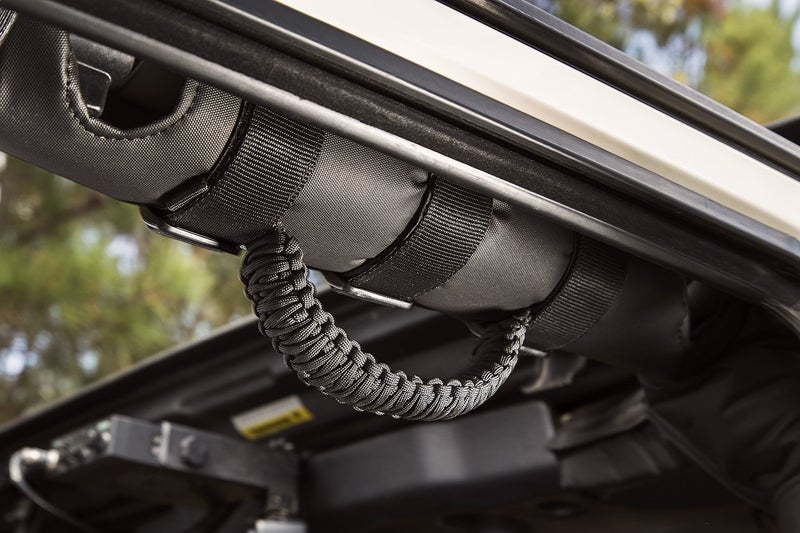 Rugged Ridge 13505.30 Grab Handle Kit, Paracord, Black/Black; 55-Current Jeep CJ/Wrangler/Gladiator - Image 4